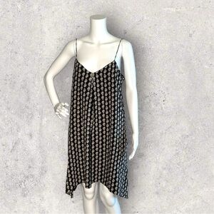 Madewell Black & White Breezy Silk Dress Size L